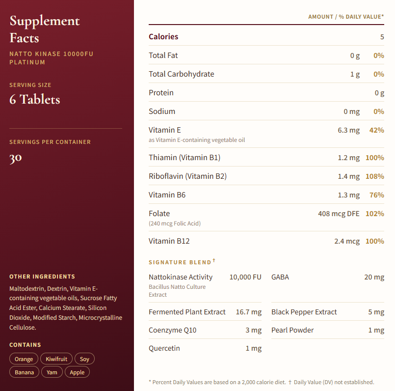 NEW! Nattokinase 10000FU (180 Tablets) by FINE JAPAN – Duty-Free Shipping to the U.S.