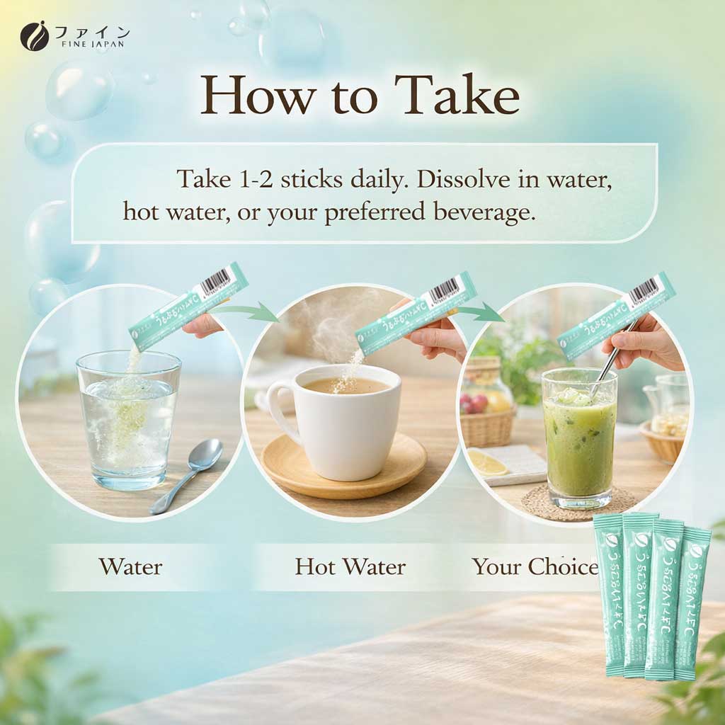 Dewy Coix Seed Powder with Vitamin C – Daily Skin Hydration (20 Sachets) by FINE JAPAN