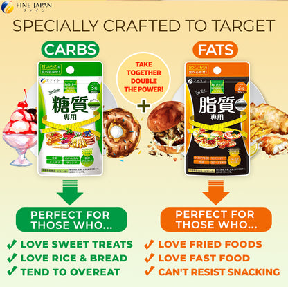 Calorie Support for High Sugar Intake (180 Capsules) by FINE JAPAN