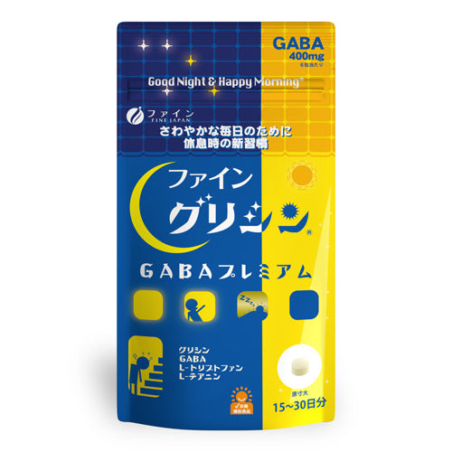 FINE Glycine GABA Premium 27g, Sleeping aid, Insomnia and stress relief (300mg×90tablets) by FINE JAPAN