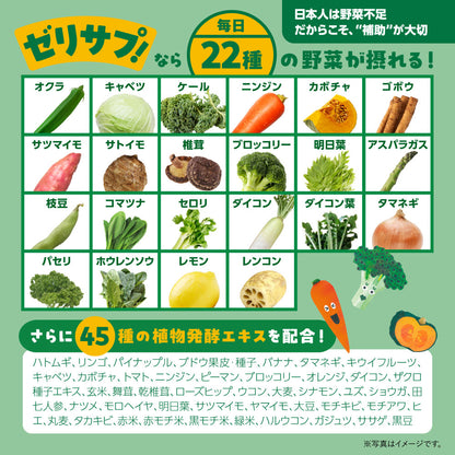 Daily Veggie Jelly – Vegetable Nutrient Support with Zinc, Vitamins A, C & E, and Fiber (10g × 20 Sticks)