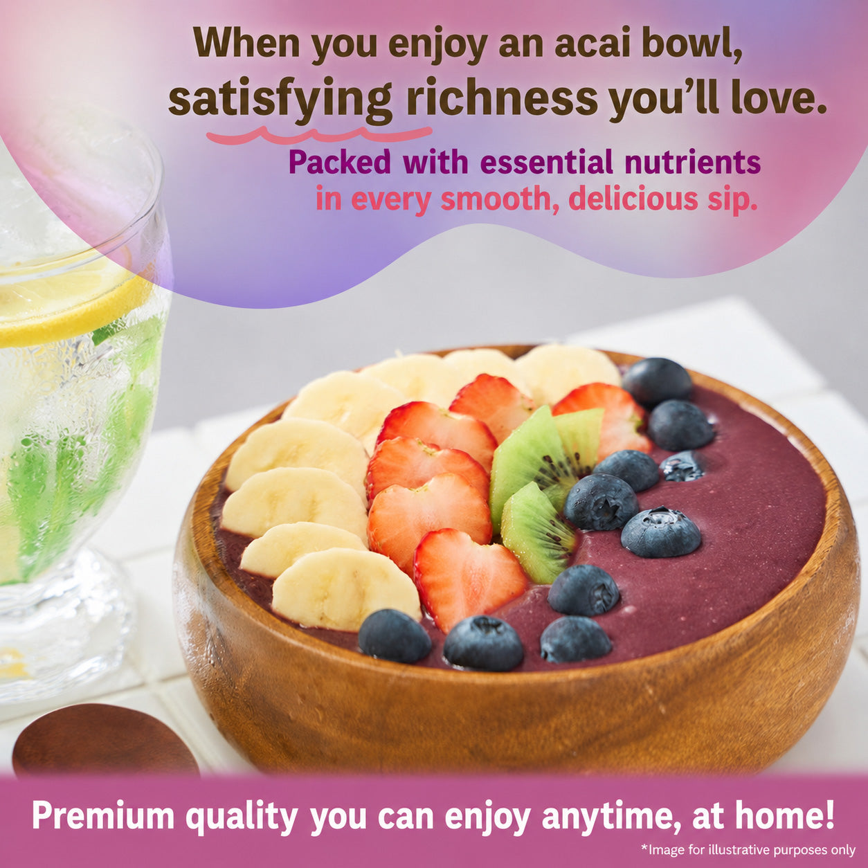 Rich Acai Smoothie Powder with 5 Superfoods and Vitamin C (200g) by FINE JAPAN