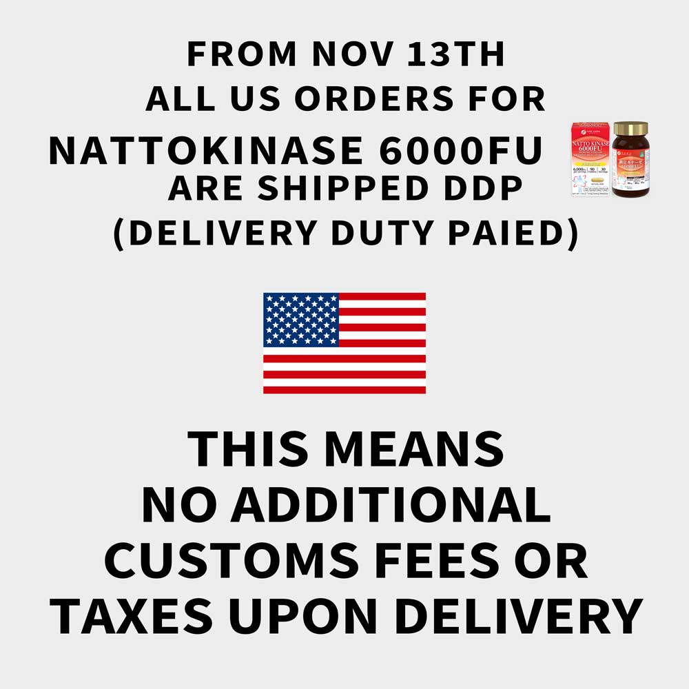 Nattokinase 6000FU (90 capsules) Set of 24 by FINE JAPAN - Shipping duty-free to the U.S.