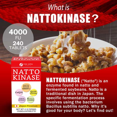 Nattokinase 4000FU (240 tablets) Set of 24 by FINE JAPAN