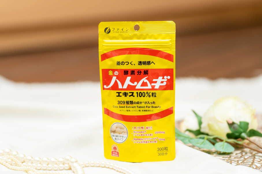 Coix Seed Extract Tablets – 300 Tablets Bag for Skin Wellness by FINE JAPAN