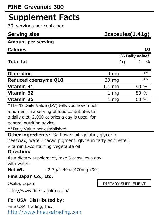 Foods with Function Claims Glavonoid 300 by FINE JAPAN