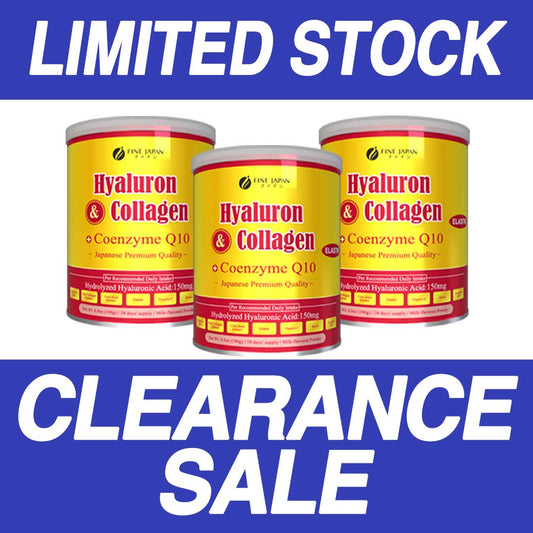 Premium Marine Collagen Powder with Hyaluronic Acid, CoQ10 & Elastin (196g/6.9oz x 28-Day Supply) Set of 3 by FINE JAPAN