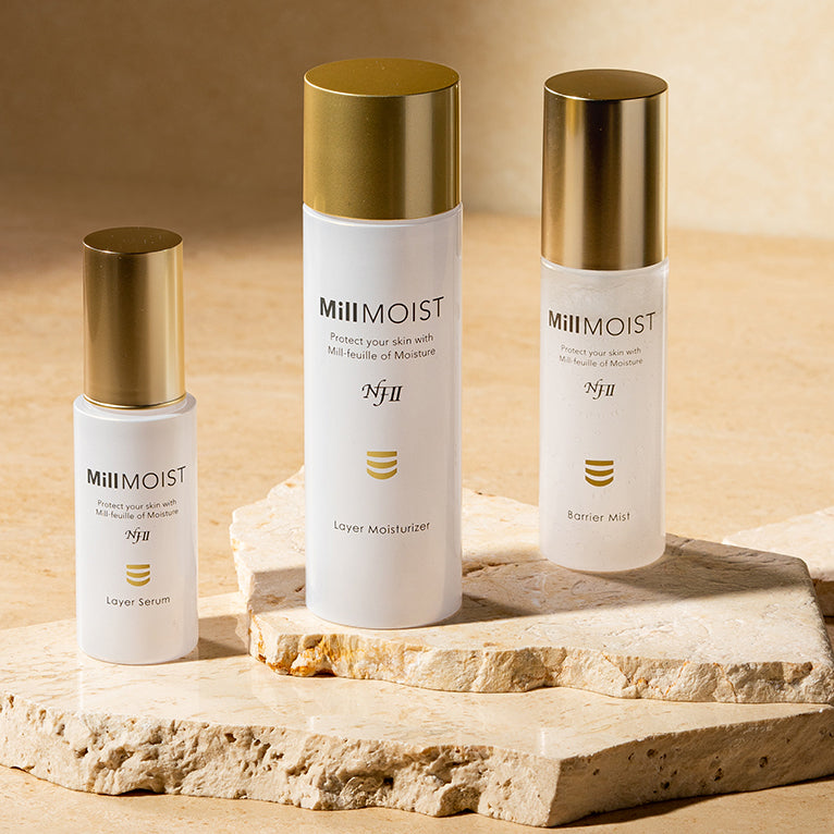 Millmoist Hydration Routine Set | Lotion, Serum & Barrier Mist for Dry & Sensitive Skin by Nano FINE JAPAN