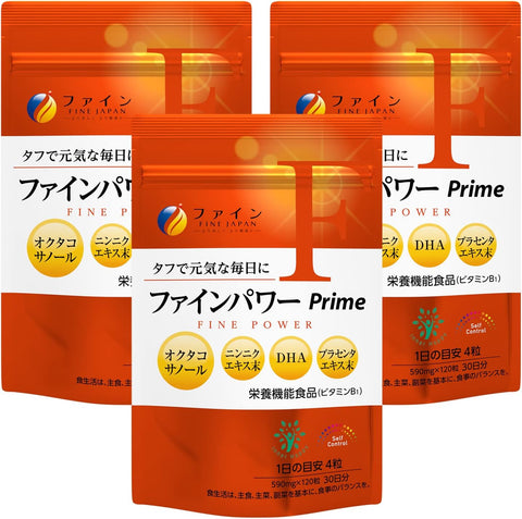 FINE POWER Prime Fish Oil DHA Garlic Extract Powder 70.8g(590mg×120 capsules) by FINE JAPAN