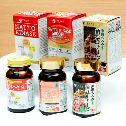Best-Selling Nattokinase Assortment Set (3 Pack) – 2000FU / 4000FU / 6000FU by FINE JAPAN