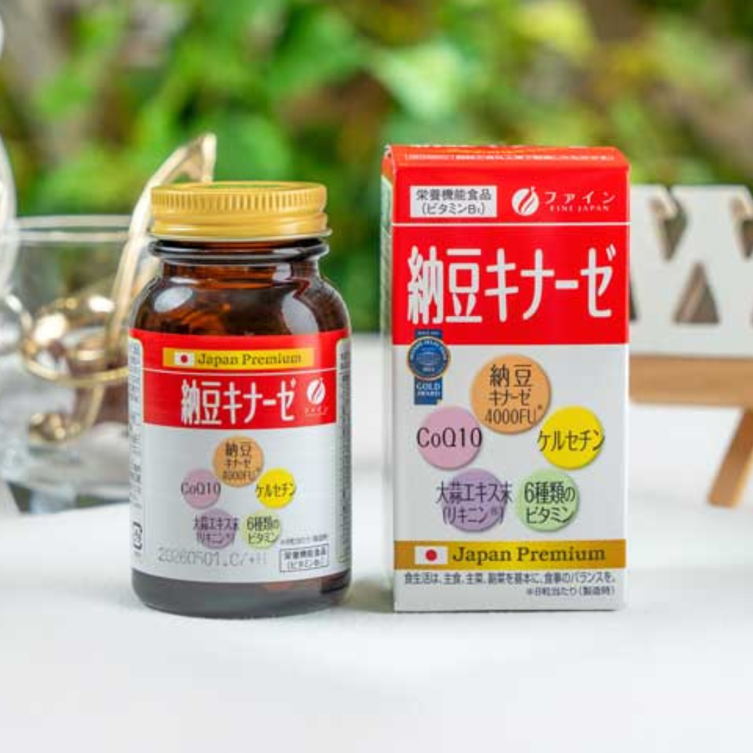 ★BUY 5 GET 1 FREE★ Nattokinase 4000FU (240 tablets) Set of 6 by FINE JAPAN