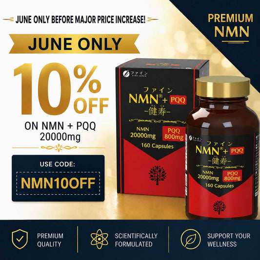 NMN + PQQ 160 Capsules Advanced Brain Support and Cellular Energy Formula with Resveratrol and Vitamin C by FINE JAPAN
