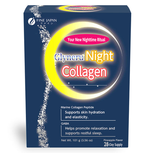 Collagen Supplement with GABA & Vitamins - Beauty Elixir for Radiant Skin and Enhance Sleep  (28 Servings) by FINE JAPAN