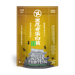 Black Ninja Protein with Job's Tears Extract, Korean Ginseng Extract - Matcha Flavor 300g by FINE JAPAN