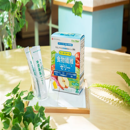 Fruit Jelly Fiber Stick – Low-Calorie Plant Fiber Snack, 20 Sticks (360g) by FINE JAPAN