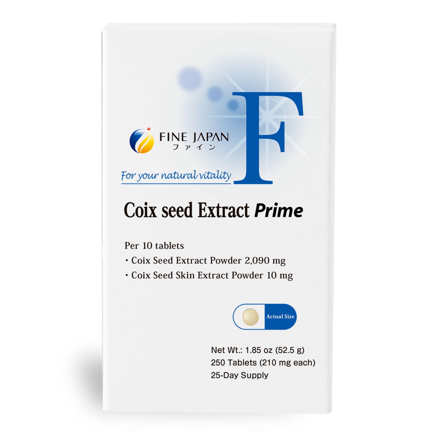 Coix Seed Extract Tablets for Radiant Skin – Beauty & Wellness Supplement, 250 Tablets (Prime Collection) by FINE JAPAN