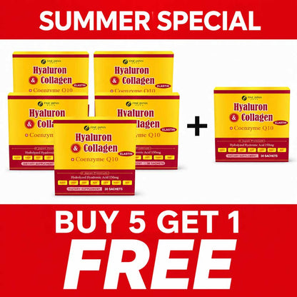★BUY 5 GET 1 FREE★ Premium Marine Collagen Powder with Hyaluronic Acid, CoQ10 & Elastin (210g/7.4oz for 30 Days) Set of 6 by FINE JAPAN