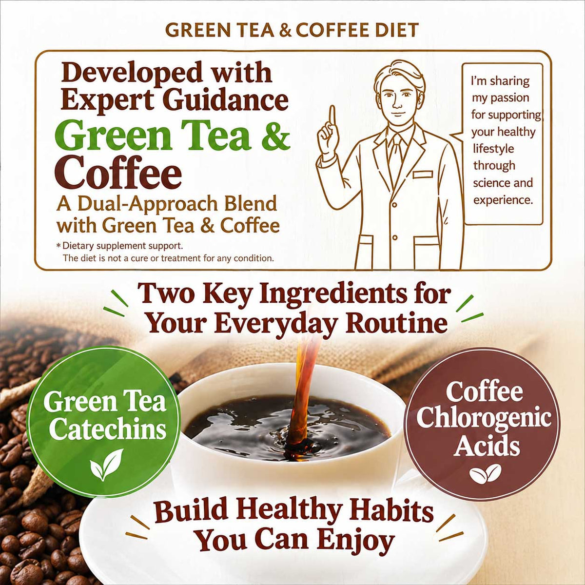 Green Tea Instant Diet Coffee – 30 Sachets