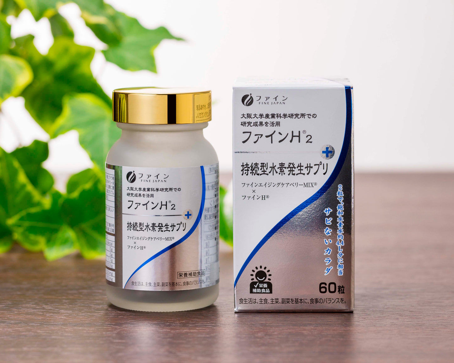 H2 Hydrogen Supplement Capsules – Antioxidant & Wellness Support, 60 by FINE JAPAN