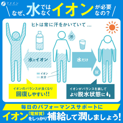 6-Flavor Electrolyte Drink set for All Ages – Sugar-Free Rehydration Supplement by FINE JAPAN