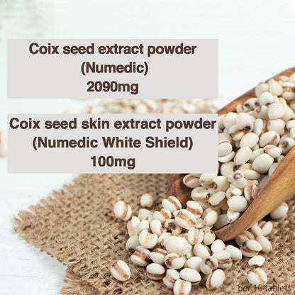 Coix Seed Extract Tablets for Radiant Skin – Beauty & Wellness Supplement, 250 Tablets (Prime Collection) by FINE JAPAN