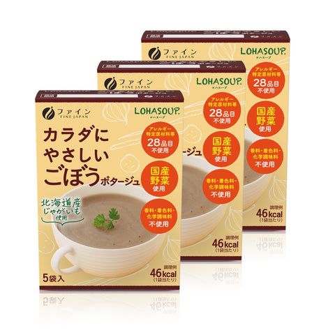बर्डॉक सूप (3 बॉक्स, 15 सर्विंग्स), ठीक जापान