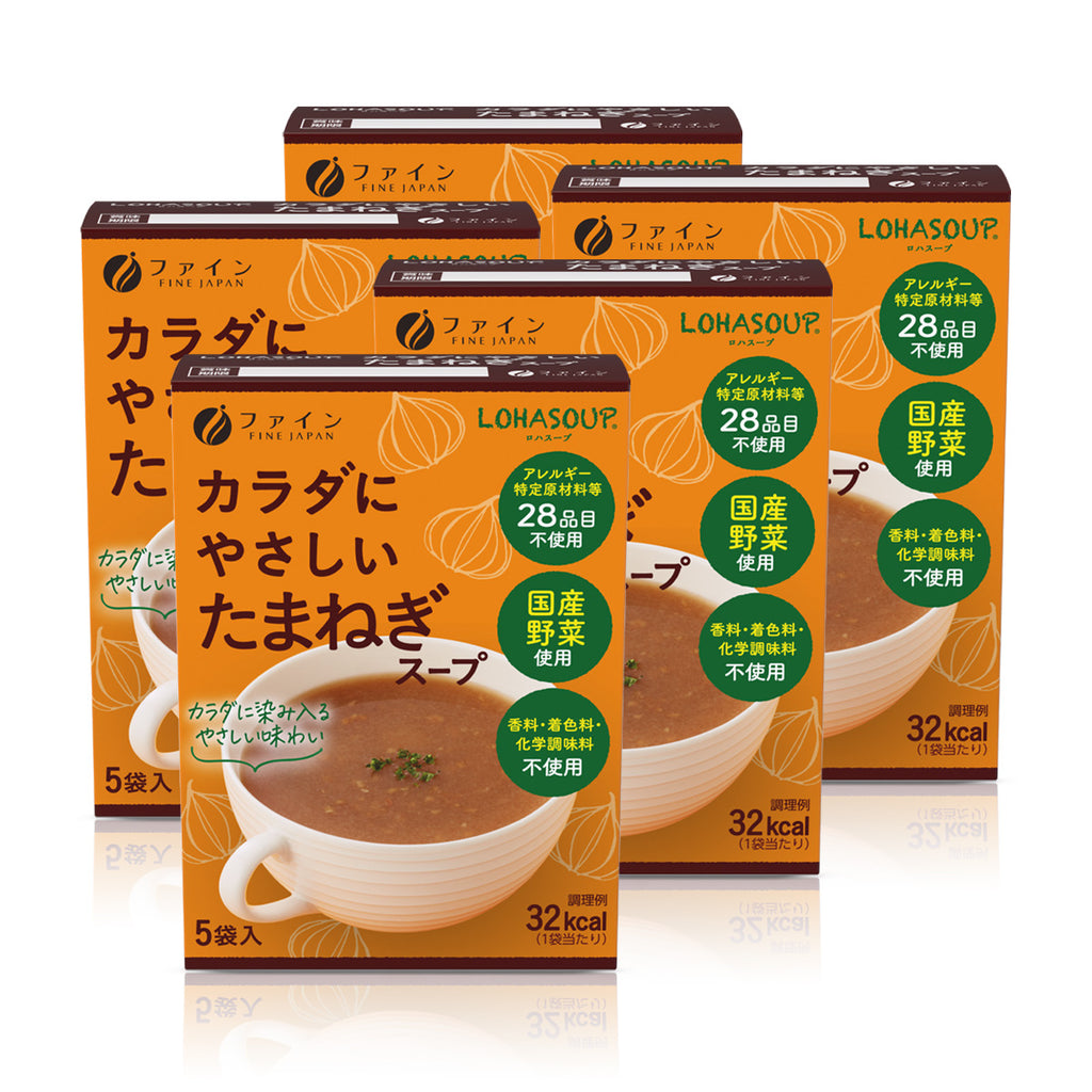 Onion Soup (5 Box Family Set, 25 Servings) by FINE JAPAN Fine Japan