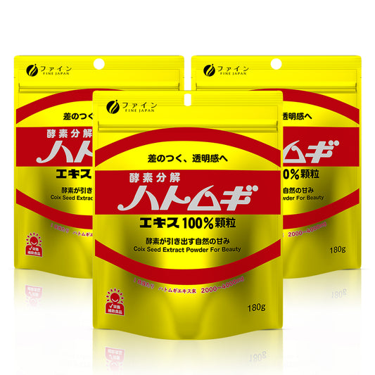 Coix Seed Extract (180 g) 3 Packs by FINE JAPAN