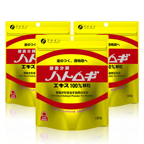 Coix Seed Extract (180 g) 3 Packs, FINE JAPAN