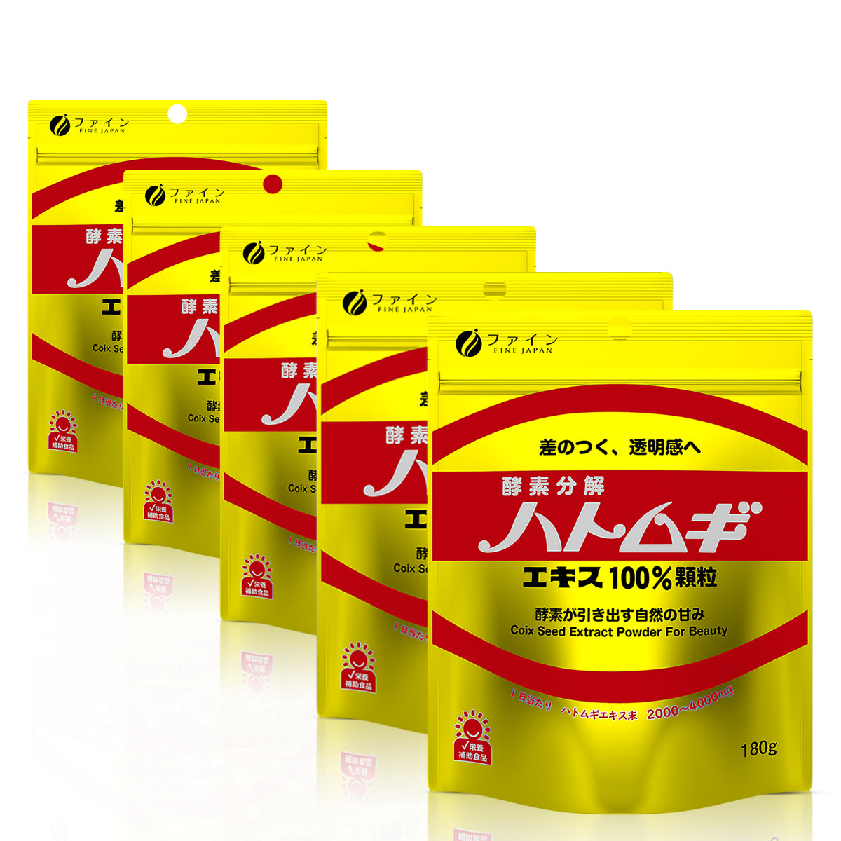 Coix Seed Extract (180 g) 5 Packs by FINE JAPAN