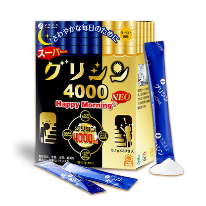 Fine Glycine 4000 with L-Theanine & GABA – Sleep Support & Stress Relief, 30 Sticks by FINE JAPAN