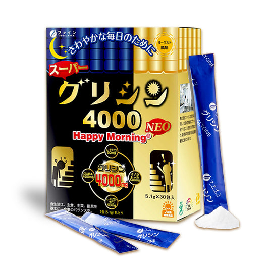 Fine Glycine 4000, L-Theanine GABA, Sleeping aid, Insomnia and stress relief (30 Sticks) by FINE JAPAN