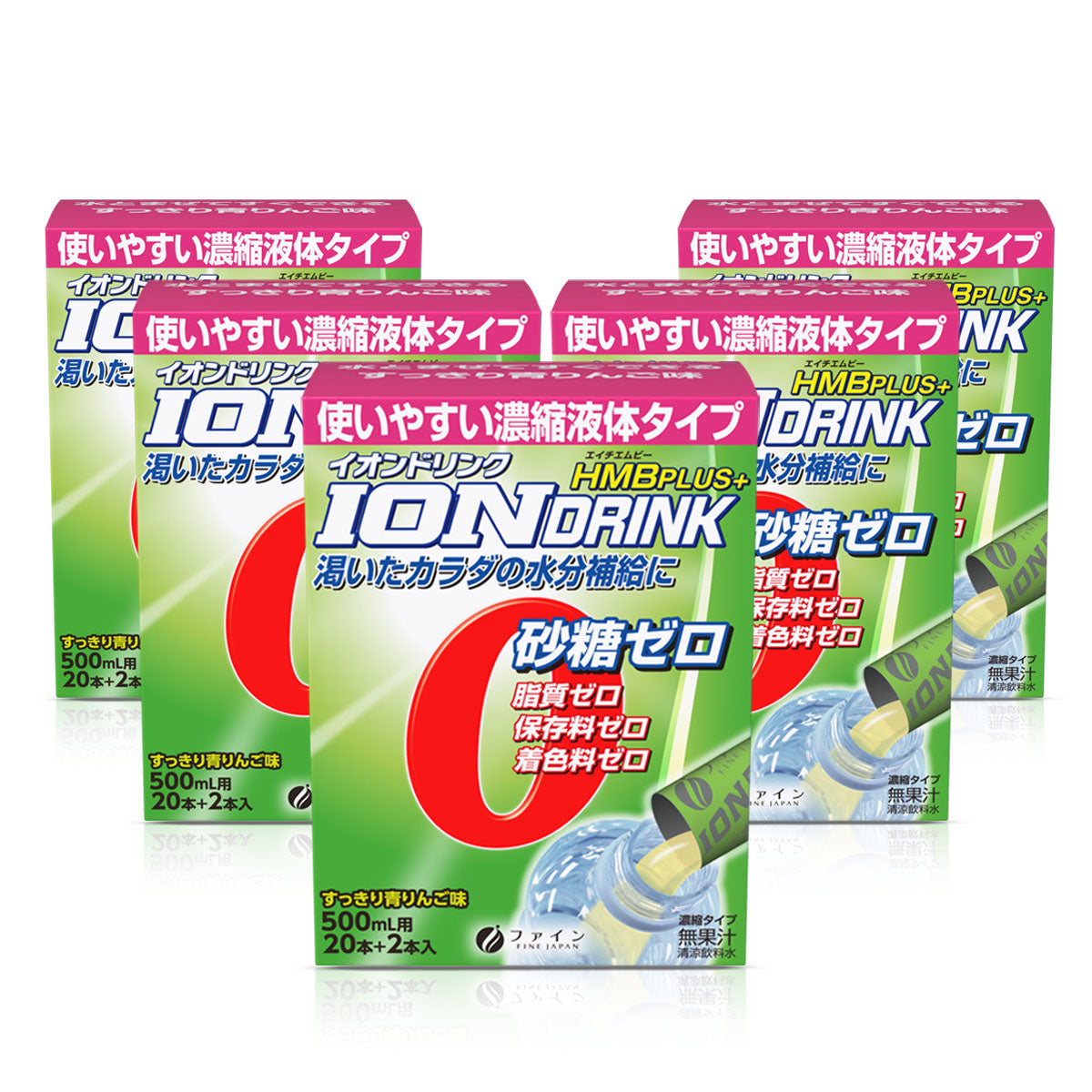 Ion Drink HMB Plus - Zero Sugar, Zero Fat (22 Sticks x 5 Box) by FINE JAPAN